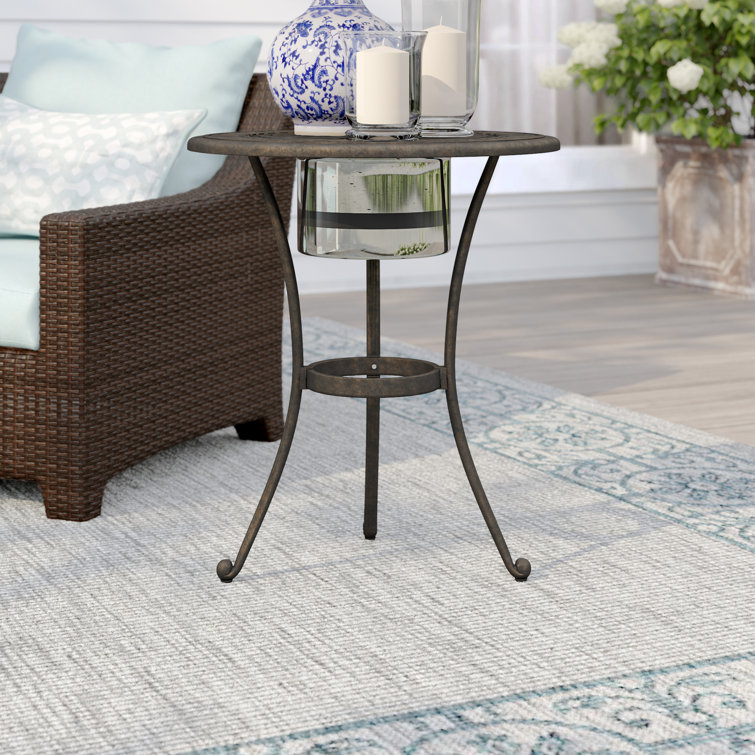 Three Posts Lebanon 21'' Round End Table with Ice Bucket Insert